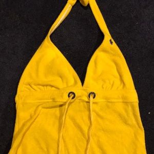 Yellow polo cover up